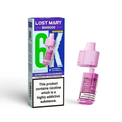 Lost Mary: BM6000 Refill Blue Sour Raspberry 20mg